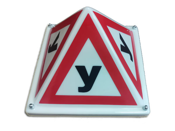 Знак "У" четырехсторонний на крышу автомобиля без подсветки