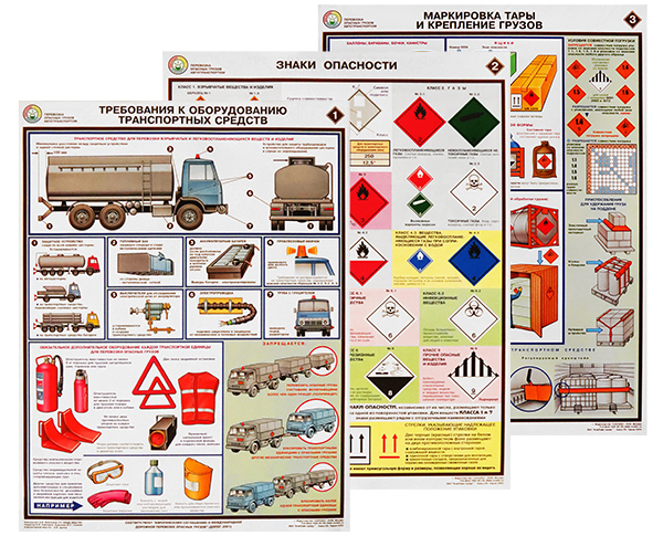 Плакаты "Перевозка опасных грузов автотранспортом" (450 х 600) 5л